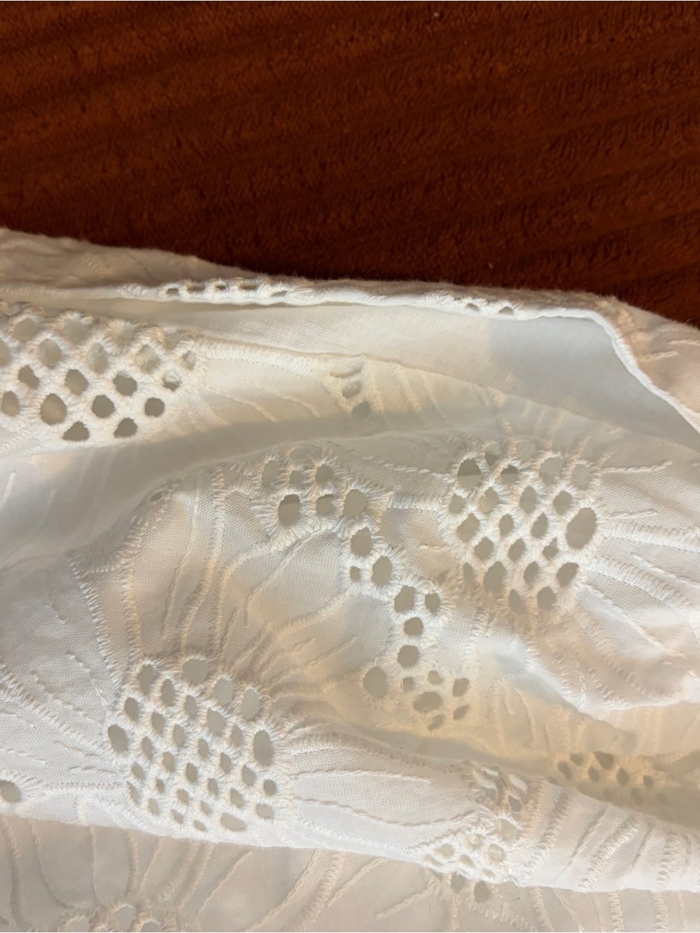 Milly Cream Eyelet Lace Spaghetti Strap Top - Picture 8 of 8